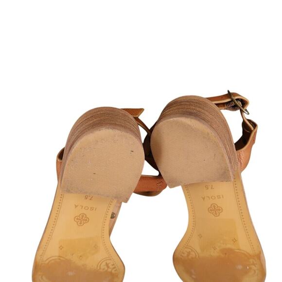 Isola Shoes Womens 7.5 Sandals Fashion Studded Leather Block Heel Boho Classic - Picture 10 of 13